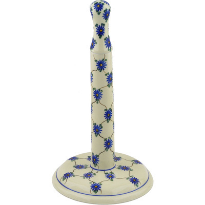 Polish Pottery Paper Towel Stand 13&quot; Aster Trellis
