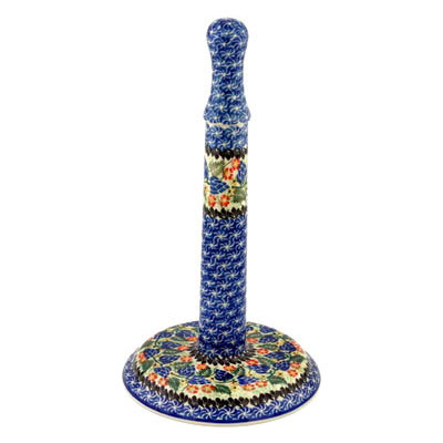 Polish Pottery Paper Towel Stand 13&quot; Autumn Thistle UNIKAT