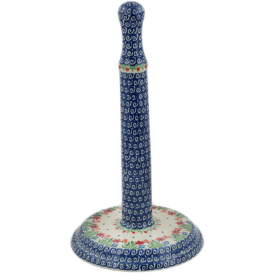 Polish Pottery Paper Towel Stand 13&quot; Babcia&#039;s Garden