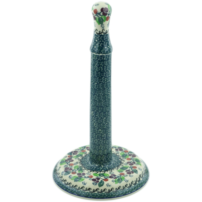 Polish Pottery Paper Towel Stand 13&quot; Berry Garland