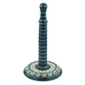 Polish Pottery Paper Towel Stand 13&quot; Blue Daisy Circle