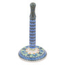Polish Pottery Paper Towel Stand 13&quot; Bluebells And Irises UNIKAT