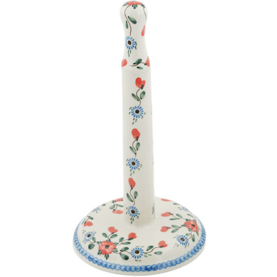Polish Pottery Paper Towel Stand 13&quot; Cherry Blossoms