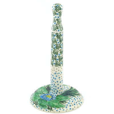 Polish Pottery Paper Towel Stand 13&quot; Daydream UNIKAT