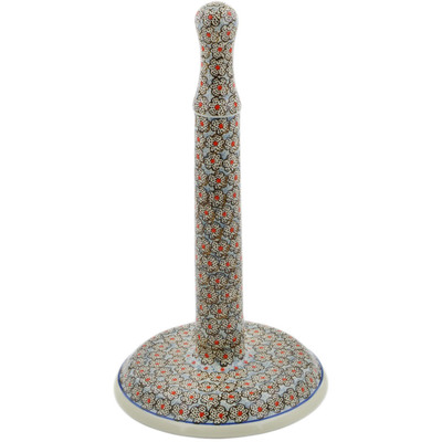 Polish Pottery Paper Towel Stand 13&quot; Embroidery