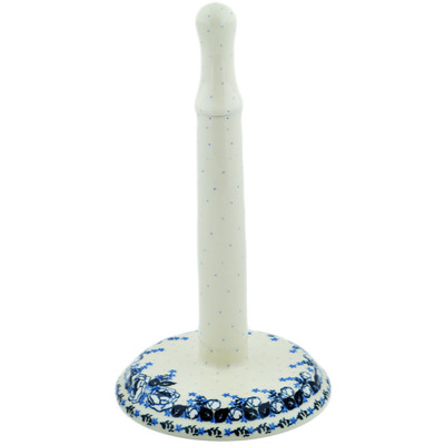 Polish Pottery Paper Towel Stand 13&quot; Flowers At Dusk