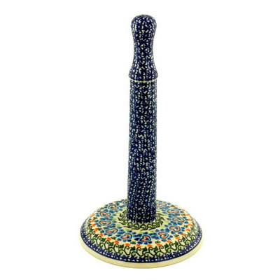 Polish Pottery Paper Towel Stand 13&quot; Garden Heart