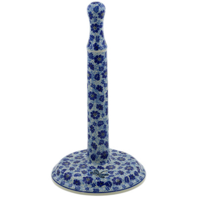 Polish Pottery Paper Towel Stand 13&quot; Misty Dragonfly