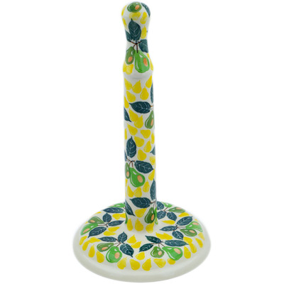 Polish Pottery Paper Towel Stand 13&quot; Pear Farm