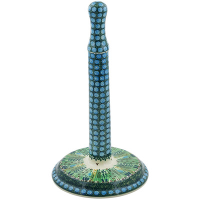 Polish Pottery Paper Towel Stand 13&quot; Prairie Land UNIKAT