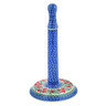 Polish Pottery Paper Towel Stand 13&quot; Red Pansy