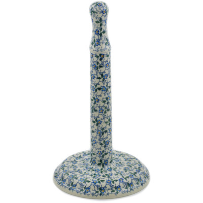 Polish Pottery Paper Towel Stand 13&quot; Spring Vine