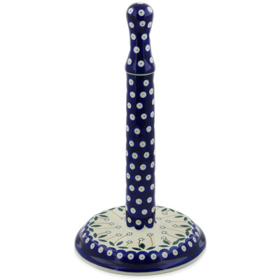 Polish Pottery Paper Towel Stand 13&quot; Springing Daisies