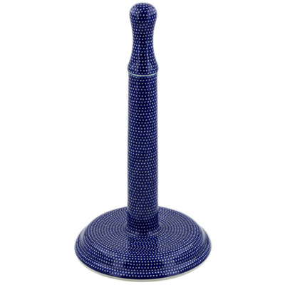 Polish Pottery Paper Towel Stand 13&quot; Starry Night UNIKAT