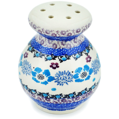 Polish Pottery Parmesan Shaker 4&quot; Blooming Blues