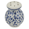 Polish Pottery Parmesan Shaker 4&quot; Blue Confetti