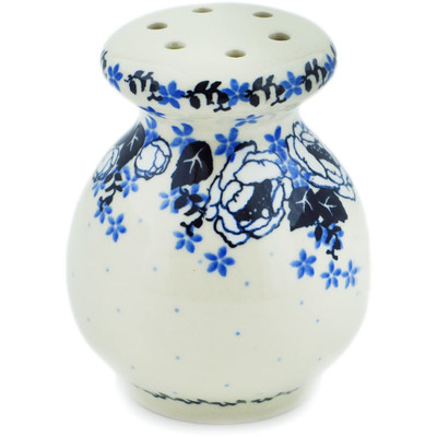Polish Pottery Parmesan Shaker 4&quot; Flowers At Dusk