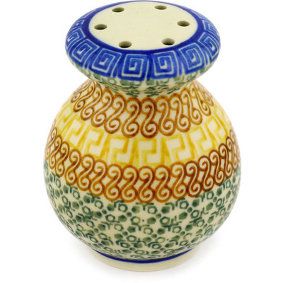 Polish Pottery Parmesan Shaker 4&quot; Grecian Sea