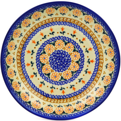 Polish Pottery Pasta Bowl 8&quot; Amarillo