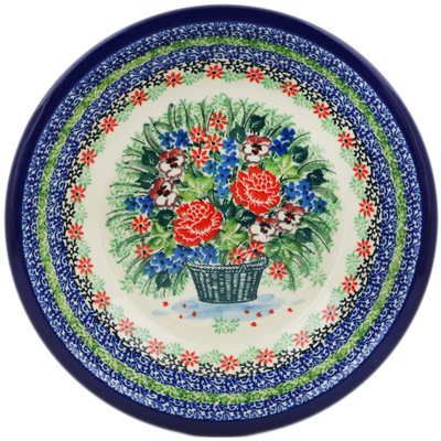 Polish Pottery Pasta Bowl 8&quot; Basket Of Beauty UNIKAT