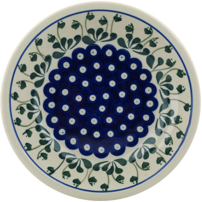 Polish Pottery Pasta Bowl 8&quot; Bleeding Heart Peacock