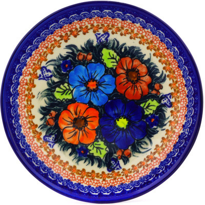 Polish Pottery Pasta Bowl 8&quot; Butterfly Splendor UNIKAT