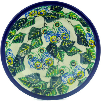 Polish Pottery Pasta Bowl 8&quot; Butterleaf UNIKAT