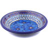 Polish Pottery Pasta Bowl 8&quot; Cobalt Poppies UNIKAT