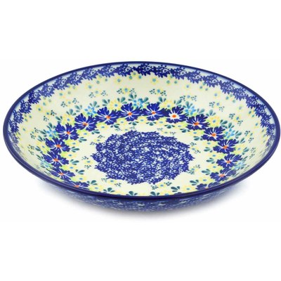 Polish Pottery Pasta Bowl 8&quot; Cornflower Meadow
