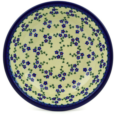 Polish Pottery Pasta Bowl 8&quot; Forget Me Not Chain
