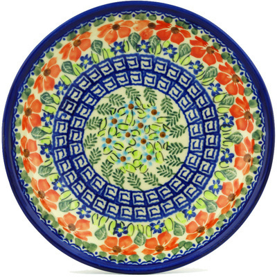 Polish Pottery Pasta Bowl 8&quot; Grecian Fields