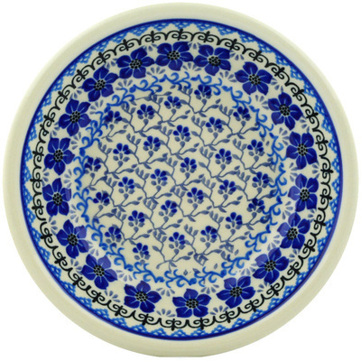 Polish Pottery Pasta Bowl 8&quot; Island Blue