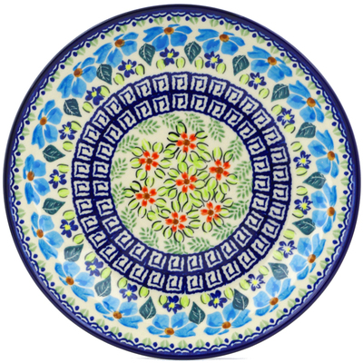 Polish Pottery Pasta Bowl 8&quot; Pansy Morning
