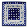 Polish Pottery Pasta Bowl 8&quot; Peacock Forget-me-not