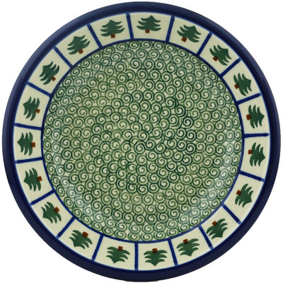 Polish Pottery Pasta Bowl 8&quot; Perky Pine