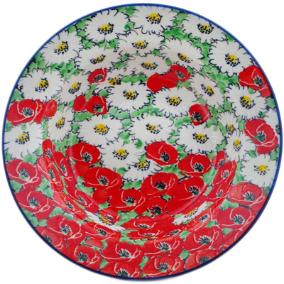 Polish Pottery Pasta Bowl 8&quot; Spring Blossom Harmony UNIKAT