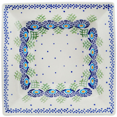Polish Pottery Pasta Bowl 8&quot; Tail Feathers
