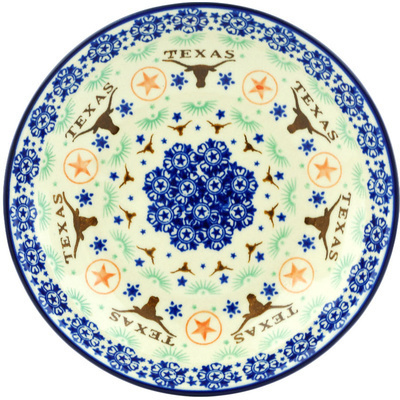 Polish Pottery Pasta Bowl 8&quot; Texas State