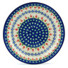 Polish Pottery Pasta Bowl 8&quot; Tulips And Diamonds