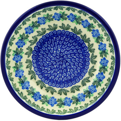 Polish Pottery Pasta Bowl 8&quot; Waves Of Flowers