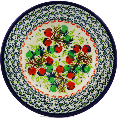 Polish Pottery Pasta Bowl 9&quot; Apple Orchard