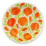 Polish Pottery Pasta Bowl 9&quot; Apricot Petals UNIKAT