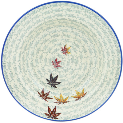 Polish Pottery Pasta Bowl 9&quot; Autumn Breeze