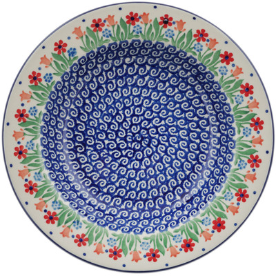 Polish Pottery Pasta Bowl 9&quot; Babcia&#039;s Garden