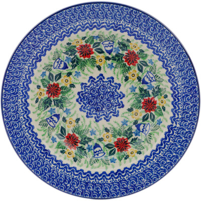 Polish Pottery Pasta Bowl 9&quot; Bells Are Ringing UNIKAT