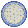 Polish Pottery Pasta Bowl 9" Blue Acorn