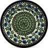Polish Pottery Pasta Bowl 9&quot; Blue Chicory