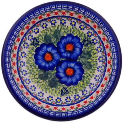 Polish Pottery Pasta Bowl 9&quot; Brilliant Butterfly Popp UNIKAT