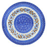 Polish Pottery Pasta Bowl 9&quot; Brown And Blue Beauty UNIKAT