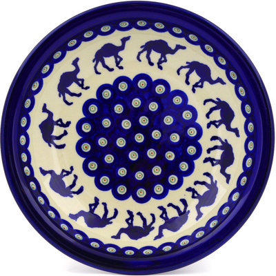 Polish Pottery Pasta Bowl 9&quot; Caravan